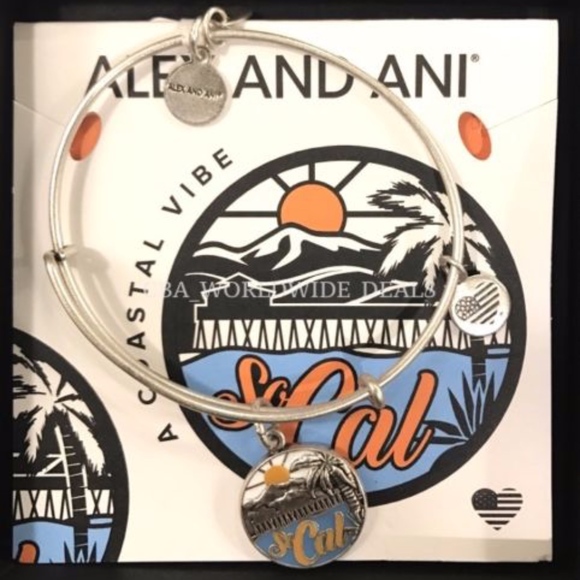 Alex and Ani SoCal Charm Bangle - Picture 2 of 2